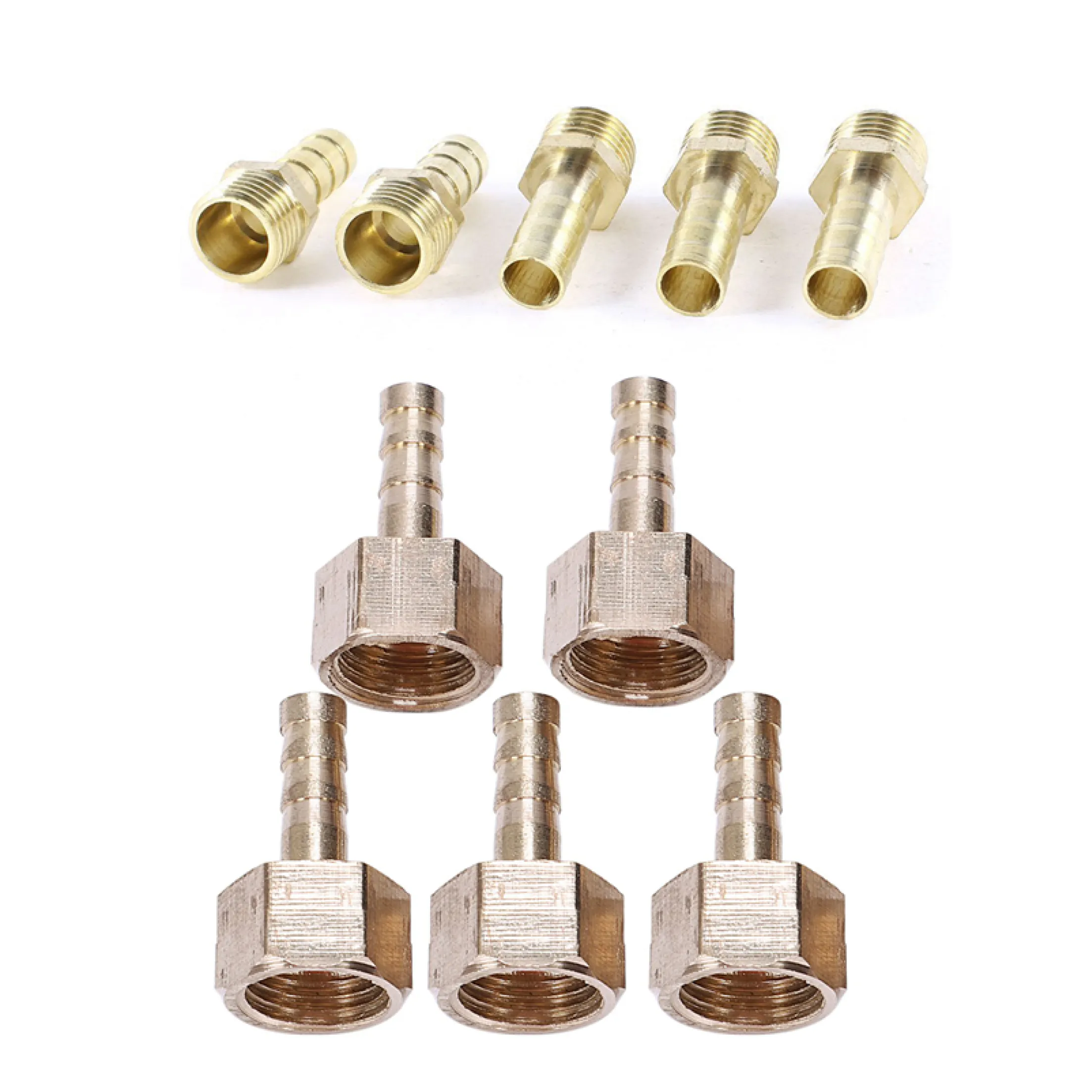 5pcs 1 4inch Pt Male Thread To 8mm Hose Barb Brass Straight Coupling Fitting With 5pcs Brass 6mm Hose Barb 1 4 Inch Bsp Female Thread Quick Joint Connector Lazada Singapore