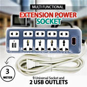 3M Power Strip with USB and Switch