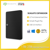 Seagate Portable External Hard Drive, 1TB/2TB USB 3.0 Storage