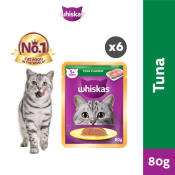 WHISKAS Cat Food Wet Pouch Tuna Flavor for Cats 80g