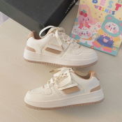 Japanese Casual Fashion Air Force White Sneakers for Women