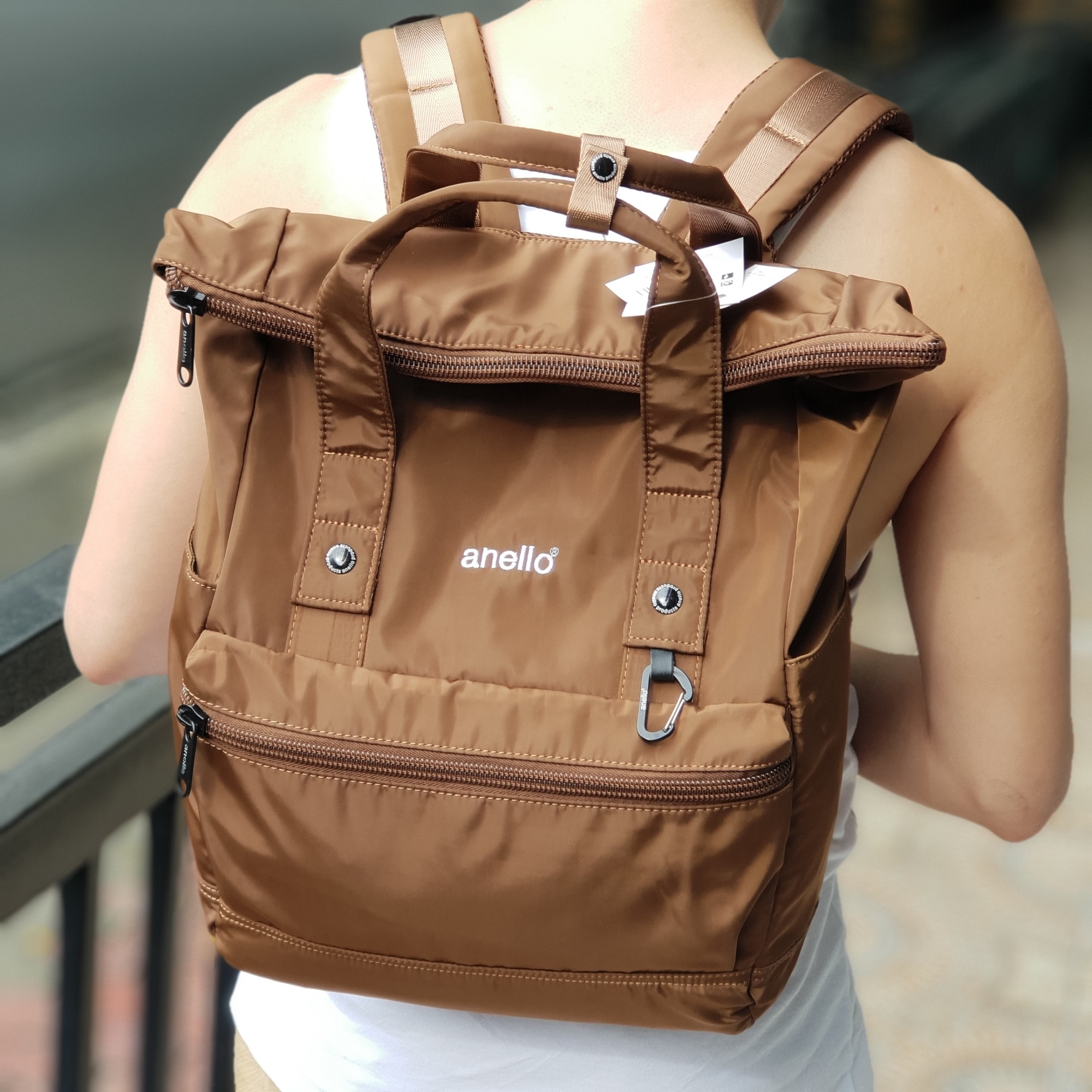 Original A.N.E.L.L.O Japanese Style Urban Street High Density Nylon Backpack Rucksack Brown Lazada PH