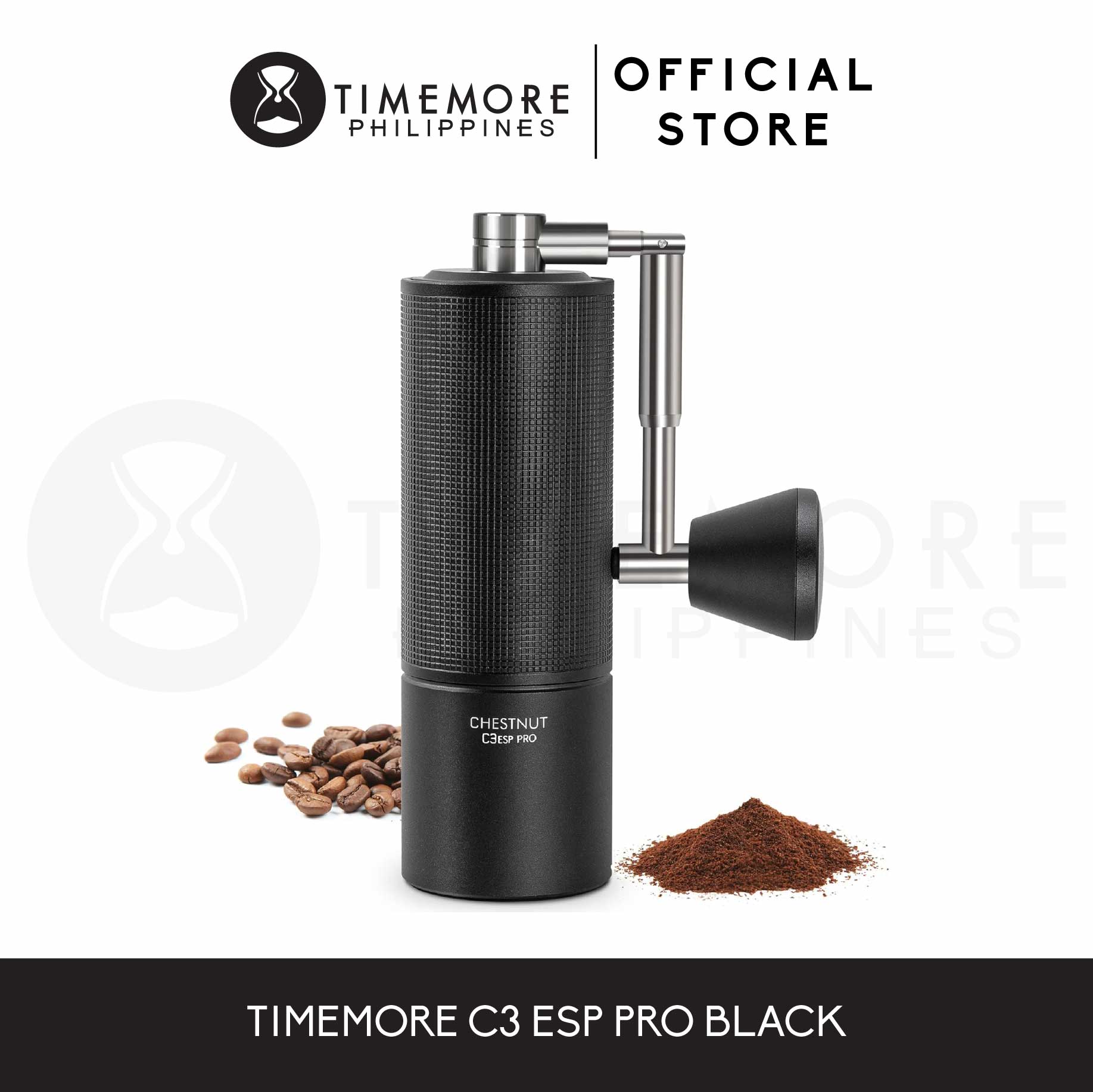 thumbnail image 2 of TIMEMORE Chestnut C3 ESP Pro Manual Coffee Grinder - Stainless Steel Burr, Adjustable For Espresso, Black 2 of 12