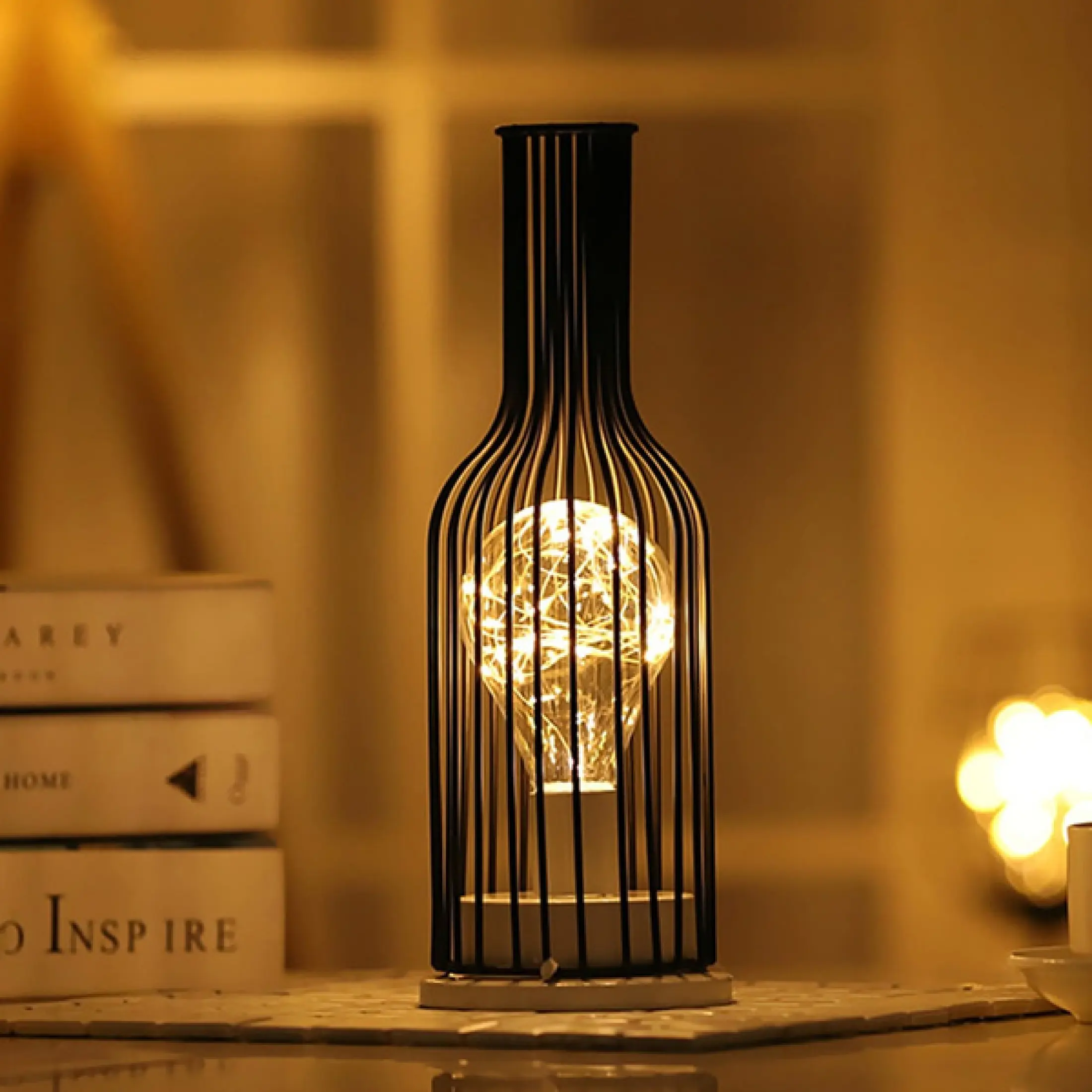 Table Lamp Led Night Light Decorative, Wine Bottle Table Lamp