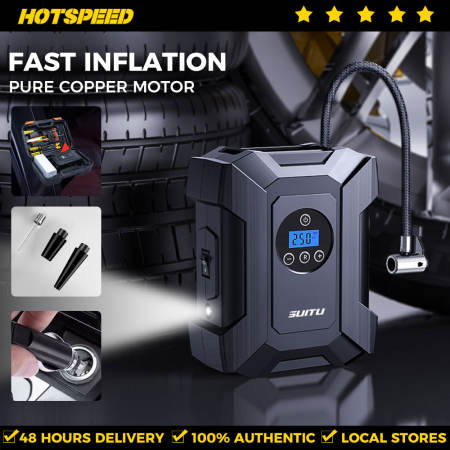 HOTSPEED Portable Tire Inflator - Mini Air Pump for Car