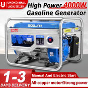 4000W Gasoline Generator - Dual Protection System - Portable