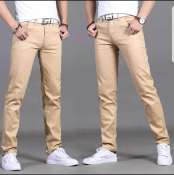 Comfortable Skinny Plain Uniform Pants for Men, Size 28-36