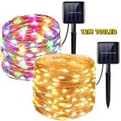 Solar LED String Lights - Waterproof, Colored, Indoor/Outdoor - JN