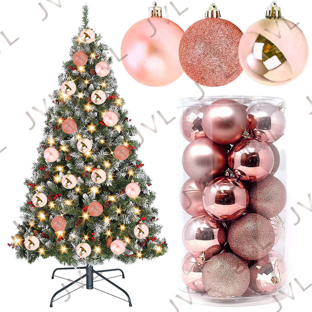 Product photo of JVL 20-piece Rose Gold Christmas Ball Set from its Lazada listing