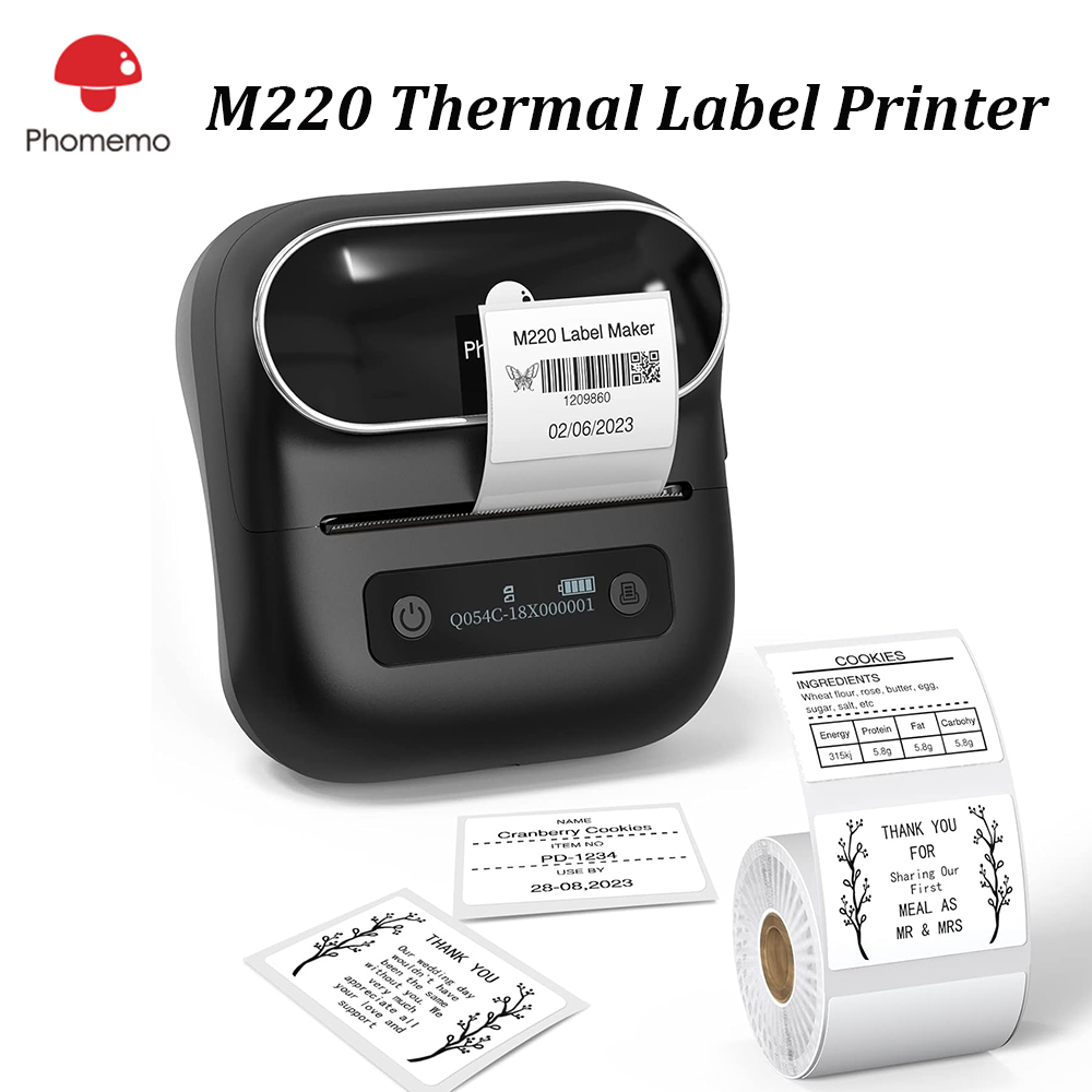 Phomemo M02Pro Bluetooth Portable Label Sticker Printer Upgrade HD 300DPI  Handheld Photo Printer