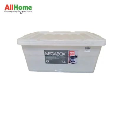 MEGABOX Storage Box 34 Liters (Trans Blue, Trans Clear) (2)