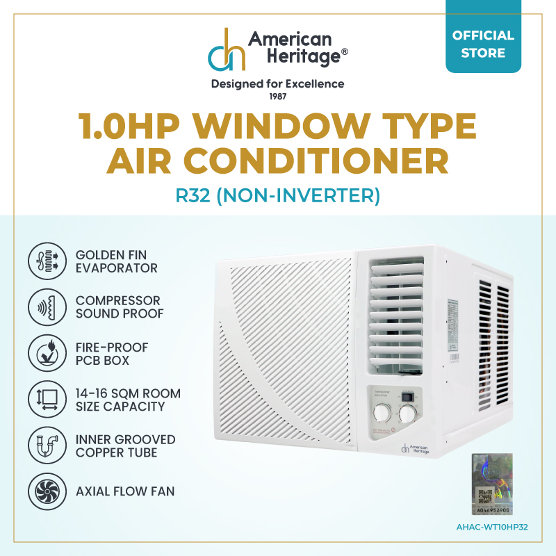 American Heritage HP Window Type Air Conditioner R32 anti