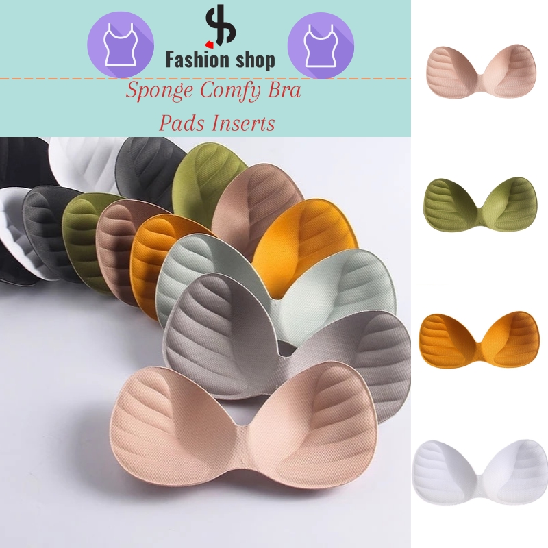 Women Thickened Insert Bra Enhancer Push-up Chest Invisible Pad Underwear  Chest Pad Macaroncolor