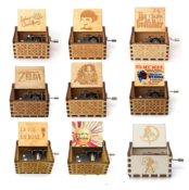 Mini Wooden Music Box - Hand-Cranked Gift