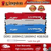 Kingston HyperX FURY DDR3 RAM - High-performance Desktop Memory