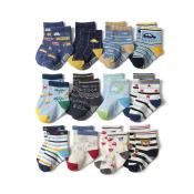 Cute Non-Slip Socks for Boys - 3 Pairs, Newborn to Toddler