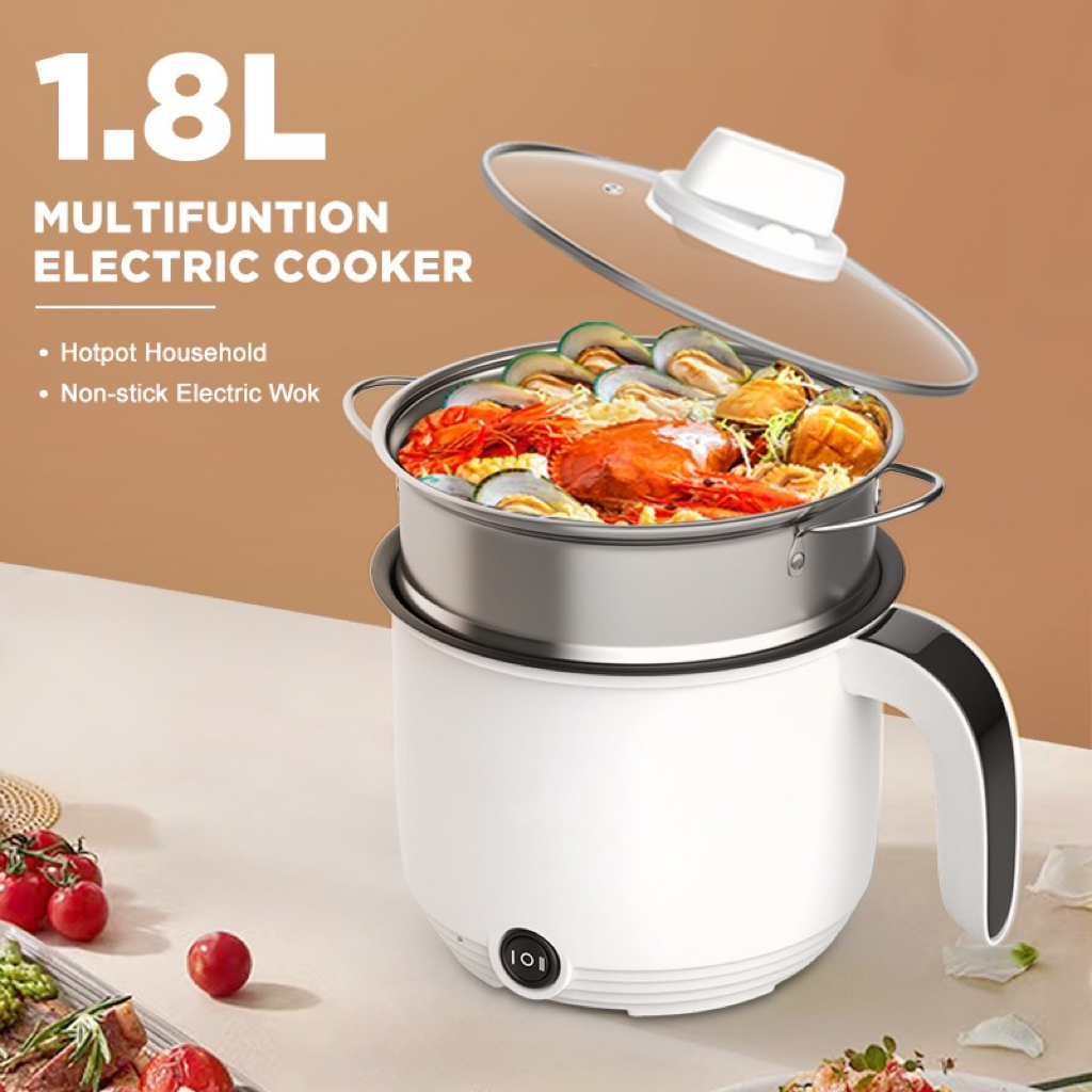 AMZ Mini 1.8L Rice Cooker with Non-Stick Pot