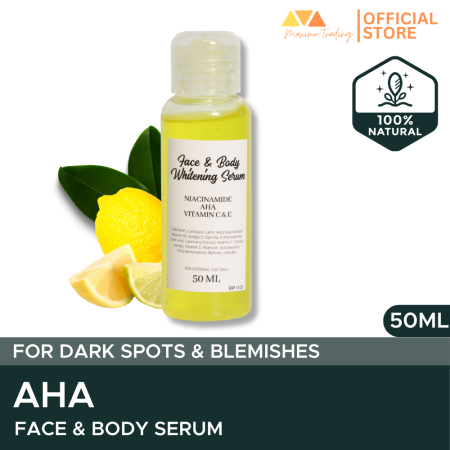 Whitening AHA Face Serum with Vitamin C and E