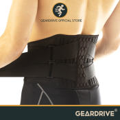 GEARDRIVE Lumbar Waist Support Belt for Lower Back Pain Relief