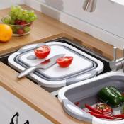 Collapsible Chopping Board with Sink Basket and Storage (Brand: 🅷🆆)