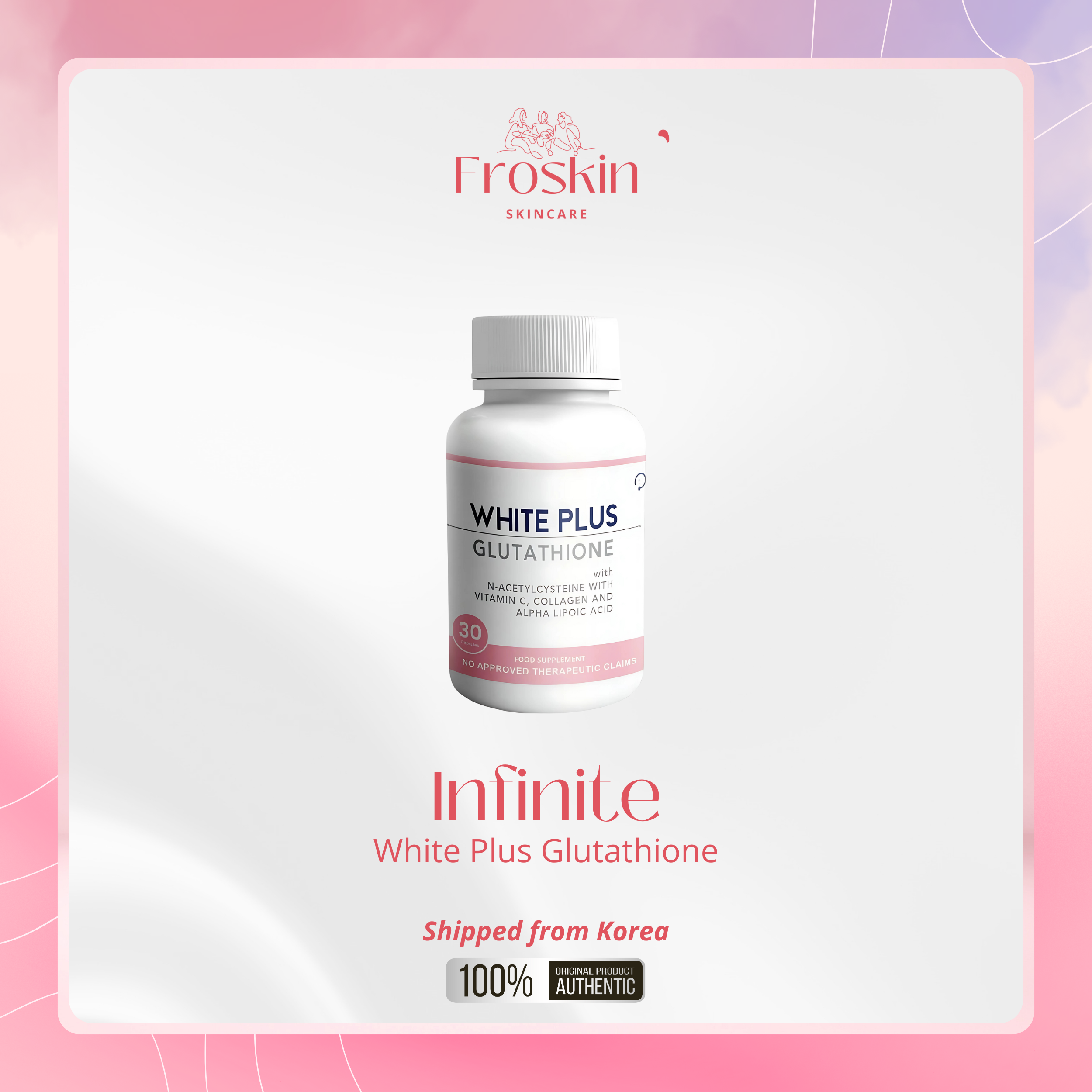 deity white glutathione MD Factor - Supplement with Effective Antioxidants, Vitamin C & Lipoic Acid *Clin White Instant Brightening