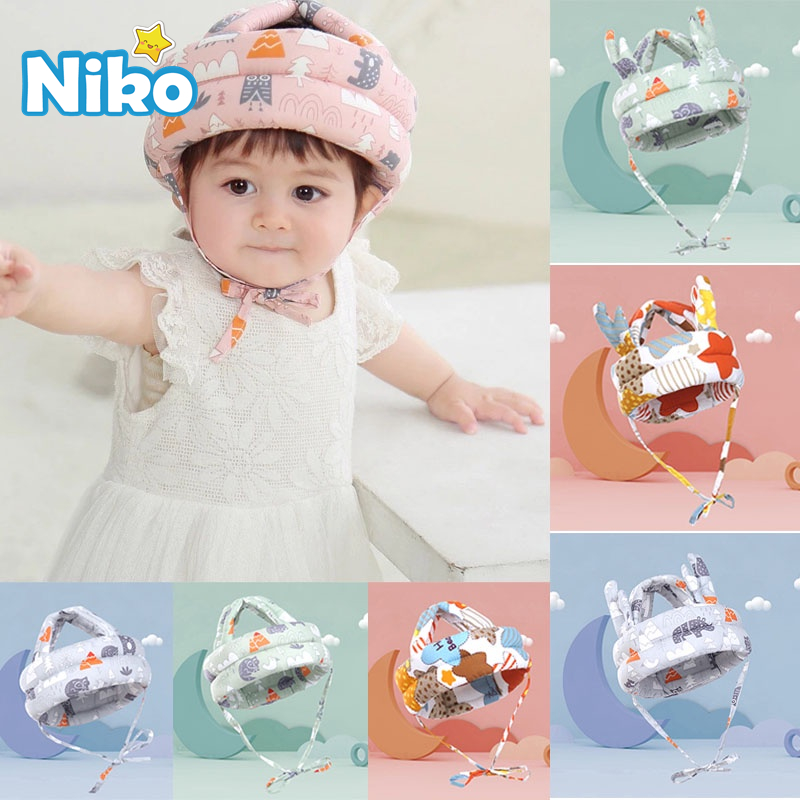 lazada baby helmet Huifen Adjustable for Crawling Walking, Kid Baby Head Protector Hat Soft Helmet For Toddlers