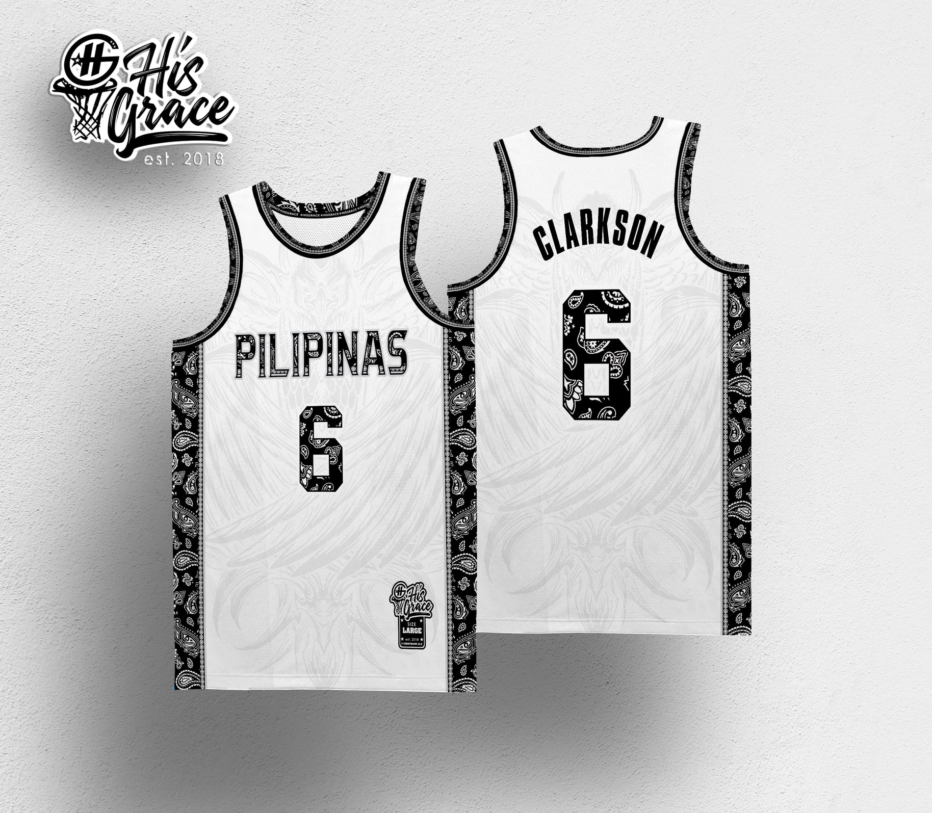 NBA CELEBRITY WHITE HG JERSEY FULL SUBLIMATION