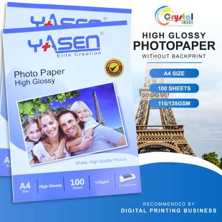 High Glossy Photo Paper  A4 Size 100 Sheets