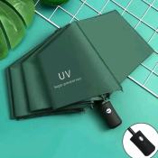UV Design Folding Umbrella - Men/Women, Black 