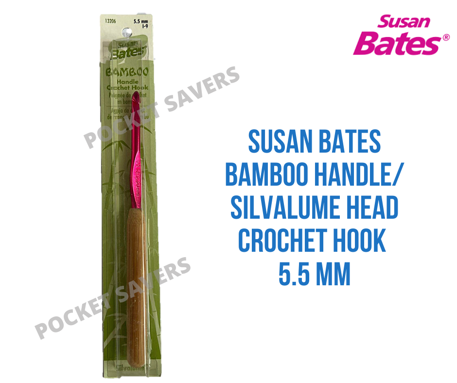 Susan Bates Bamboo Handle & Aluminum Head Crochet Hooks