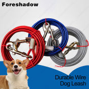 Durable Double-Headed Steel Dog Leash - Chew-Resistant Design