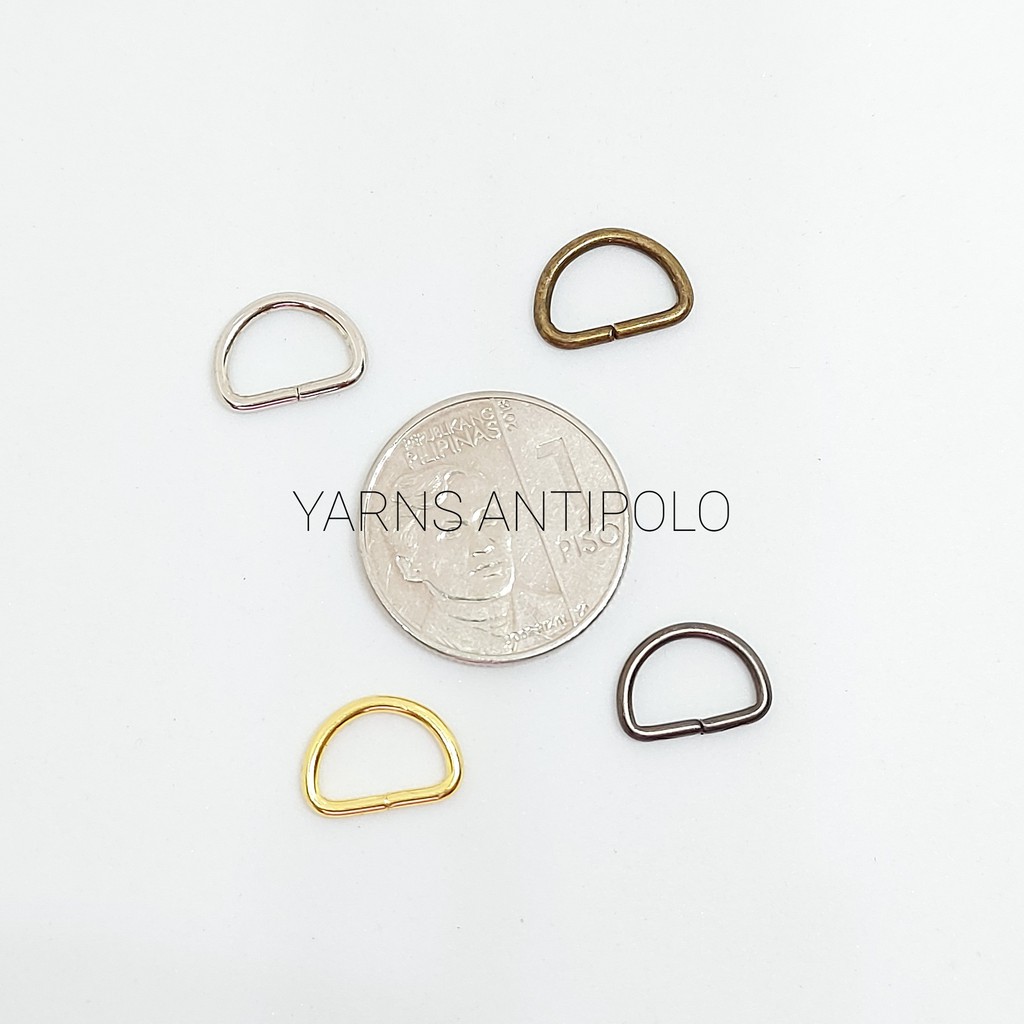 10 PCS  NON WELDED METAL D RING (THICK) 1 INCH INSIDE DIAMETER