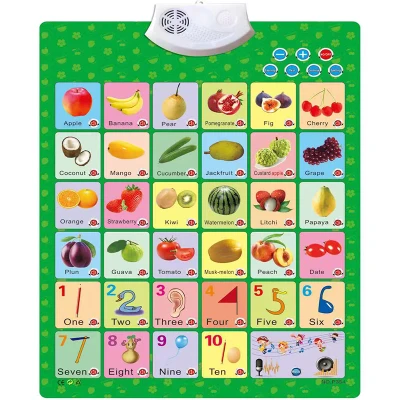 Smart Learning Sound Wall Chart for Kid ABC Alphabet / Numbers / Vegetables / Fruits/ Animals Learning Chart Poster Educational Wall Chart (7)