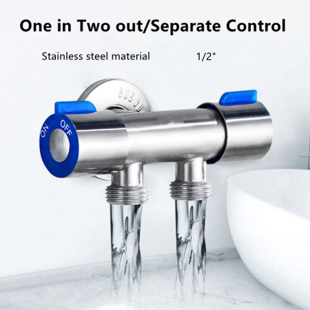 Stainless 304 Double Angle Valve - Multi-Function Faucet Switch