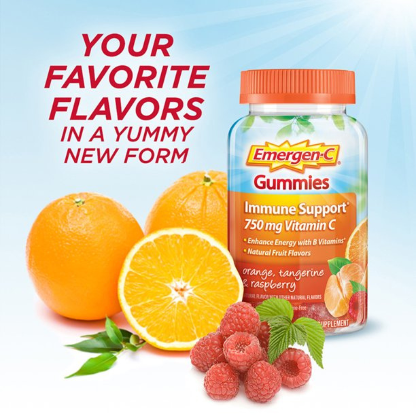 Emergen C Gummies Immune Support 750 mG Vitamin C Orange Tangerine a arenade.ph