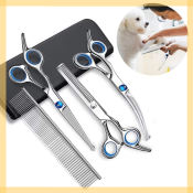 Round Head Pet Grooming Scissors - Professional Stainless Steel Cutter