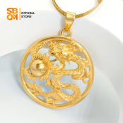 SBGM 24" Gold Plated Dragon Phoenix Snake Chain Necklace