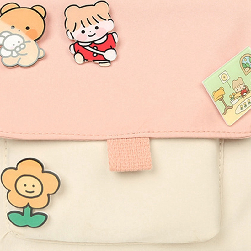 Korean Ins Small Fresh Forest Students Wild Messenger Bag Japanese Cute  Girl Heart Color Matching Shoulder Bag Female