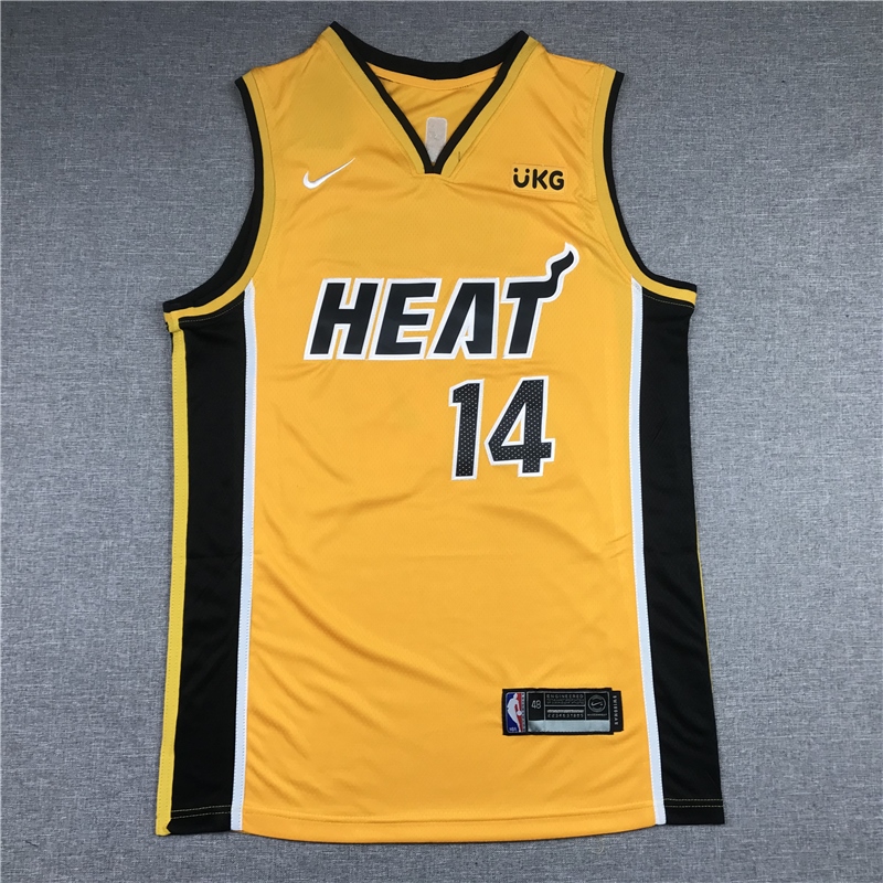 Nike Swingman NBA Miami Heat Kendrick Nunn Earned Edition yellow Jersey  Size S for sale online