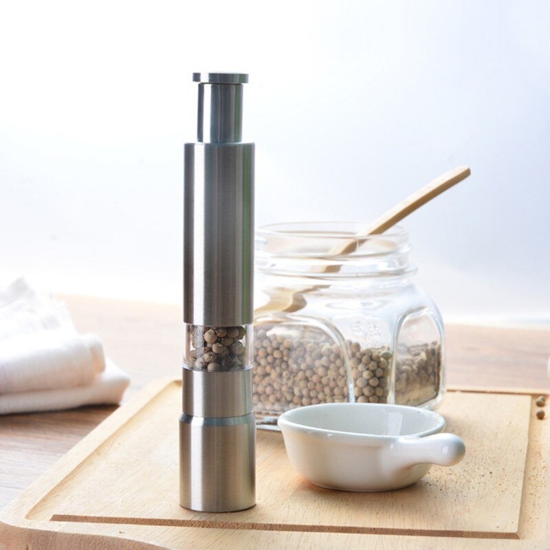 1PC Stainless Steel Spice Salt and Pepper Grinder Kitchen Portable