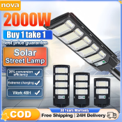 Super Bright 2000W Solar Street Light with Remote & Sensor