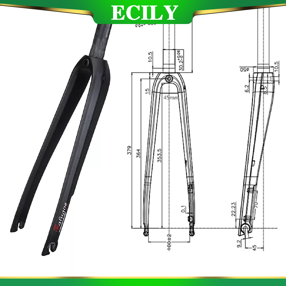 ECILY 2024 700C*23C 25C 28C Road Bike Fork Full Carbon Disc Brake Bicycle Forks 28.6MM Fixed Gear Fork bike Parts Presyo 3,429 Piso*Libreng Shipping