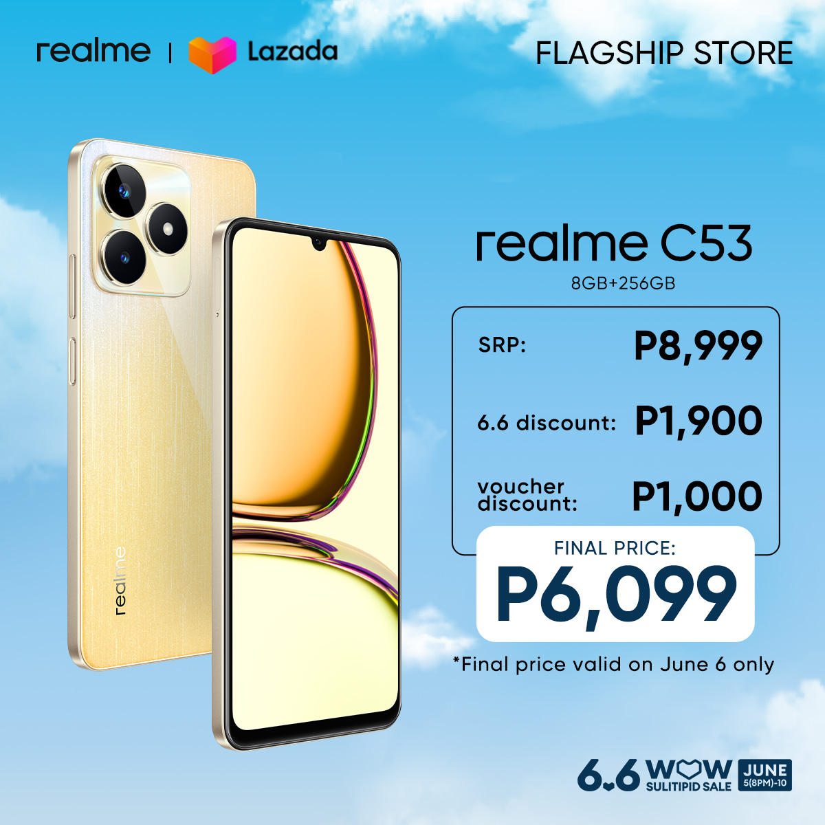 realme C53 [8GB+256GB] 6.7" 90Hz HD+ Display Smartphone