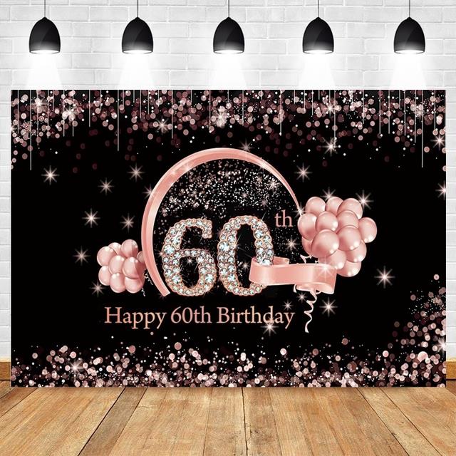 Decorations Rose Gold 60th Birthday Decorations Number 60 Circle Dot  Twinkle Star Garland Metallic Hanging Streamer Bunting Banner Backdrop for  60 Year Old Happy Birthday 60th Anniversary Sixty Party Supplies  