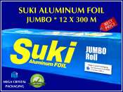 Suki Aluminum Foil 12 x 300 M Jumbo Roll with Box Cutter