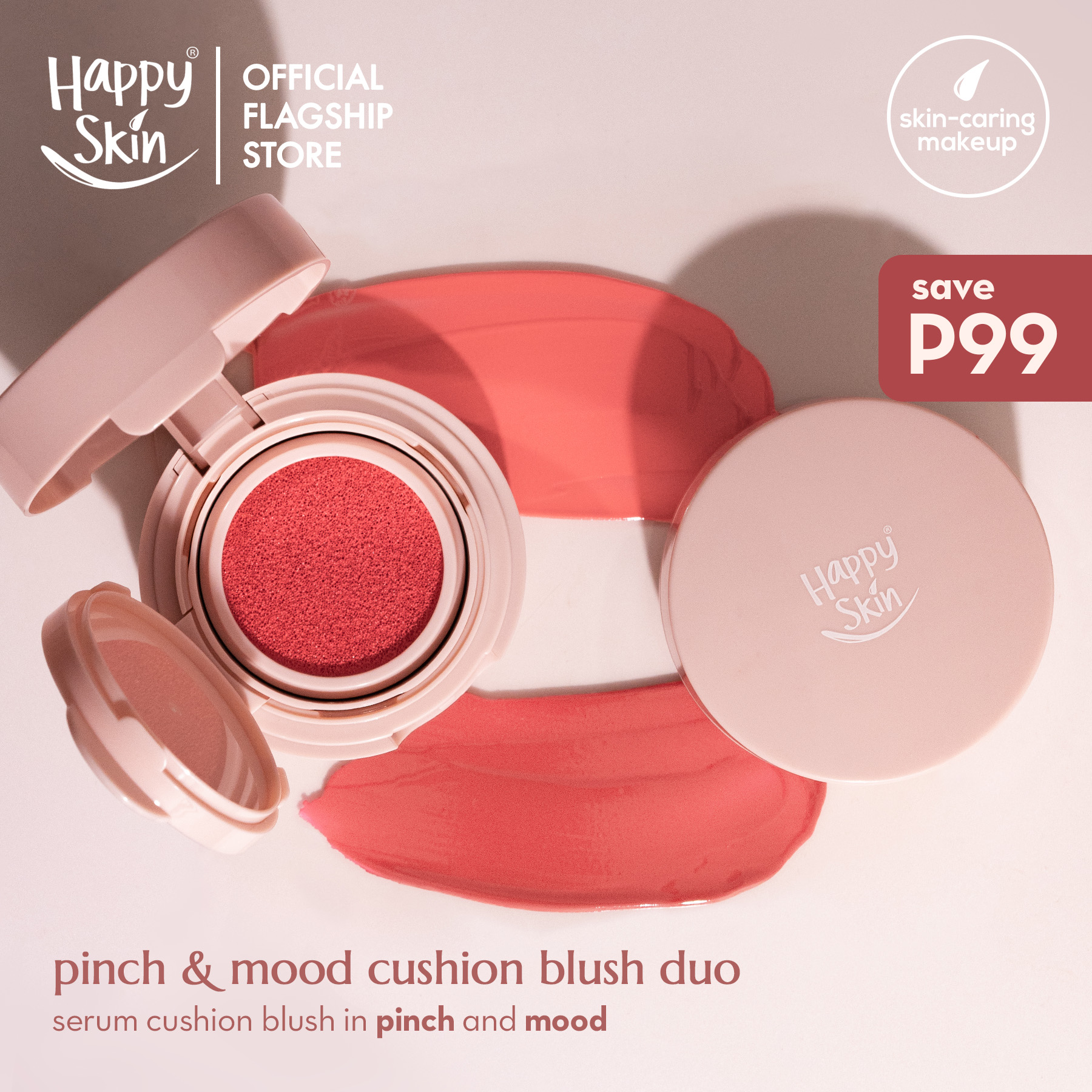 Discount on Happy Skin  shoes - SKU: Happy Skin Pinch & Mood Cushion Blush Duo