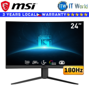 Itw | Msi Curved Gaming Monitor G24C4 E2 23.6" 1920x1080 Fhd / 180Hz / VA / 1ms Mprt Adaptive sync