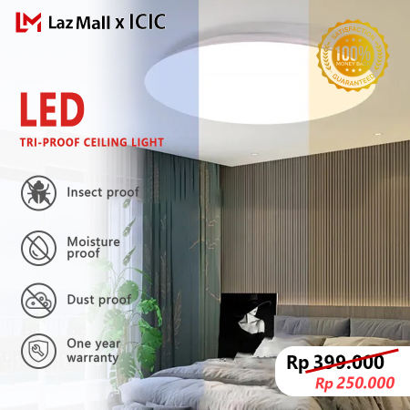 ICIC Tricolor LED Ceiling Lights for Easy Indoor Installation