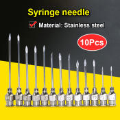 10 Stainless Steel Veterinary Syringe Needles for Animal Vaccines