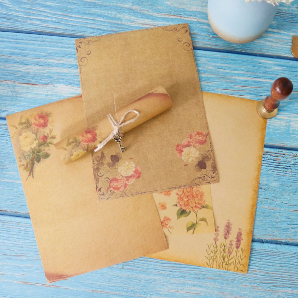 Retro Vintage Kraft Envelope Letter Pad Set Old Europe Style Love Letter  Invitation Envelopes Writing Paper